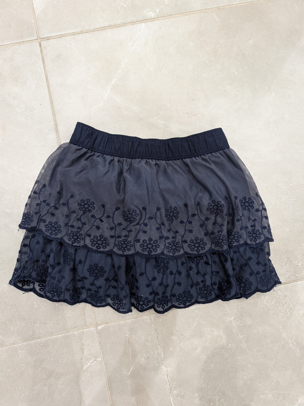 5/$35 Carter’s Navy Blue Embroidered Tulle Skirt – 3T